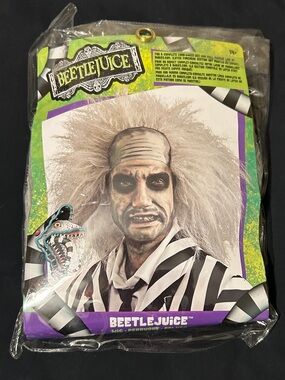 Rubie's Beetlejuice Wig and Accessory Set - White, Black